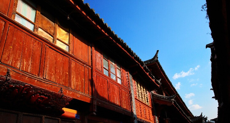 old house with the red wood