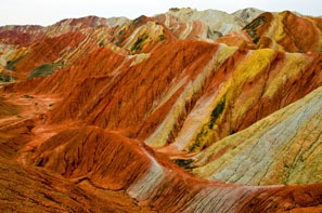 Zhangye Danxia Landform Geological Park, Chinese Rainbow Mountains in ...