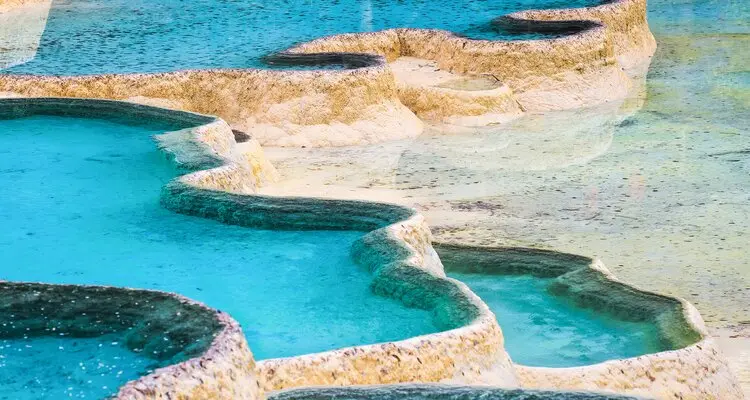 the beautiful limestone pools