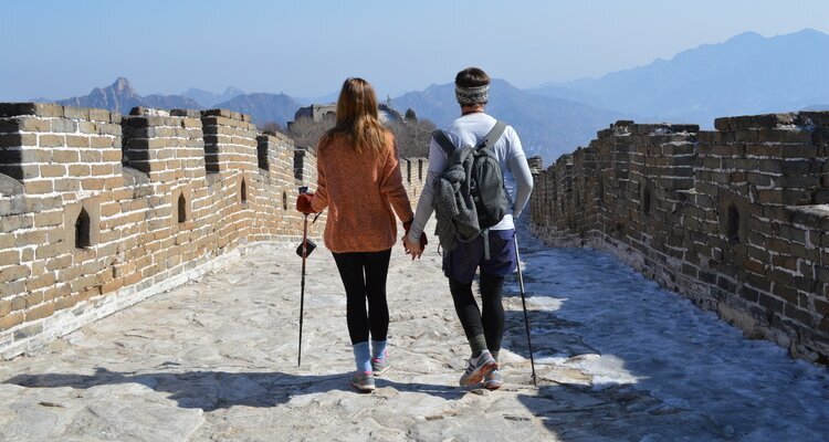 walking on the Great Wall