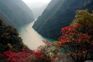 Paysage d'automne le long du Yangtsé