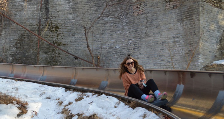 enjoy the toboggan ride