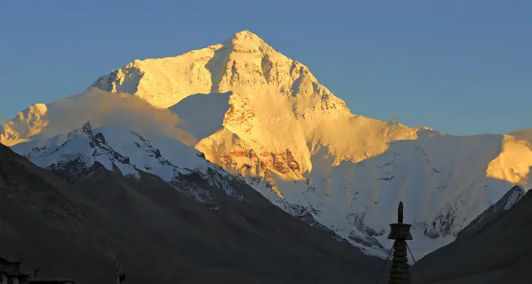 morning sunshine on Mt. Everest