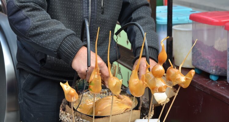Sugar blowing figures in Ancient Culture Street