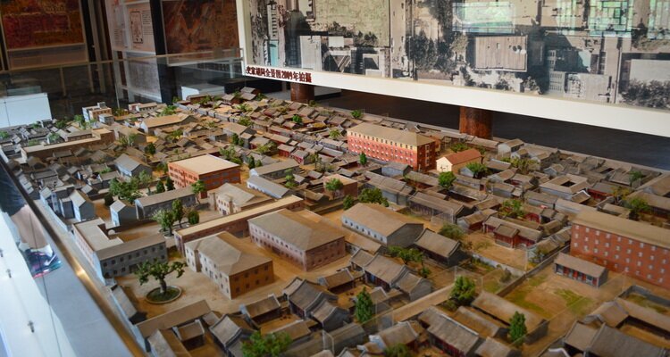 una maqueta a escala del hutong