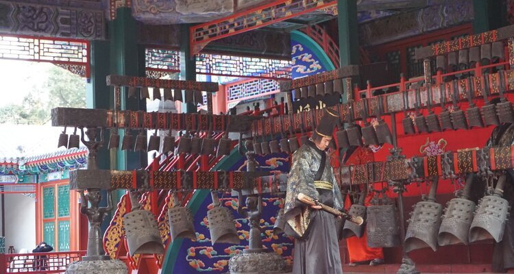 Escena de una representación en el Gran Teatro Imperial (De Yuan) del Palacio de Verano.