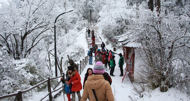 Mount Emei in winter