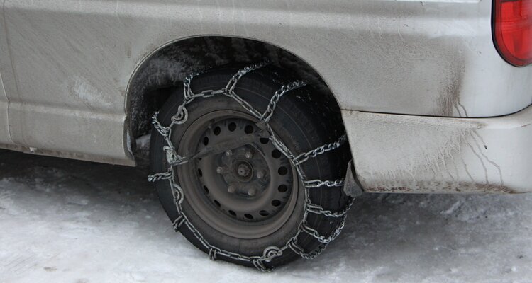 In winter, the wheels will equipped with anti-skid chains