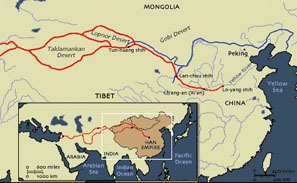 Ancient Silk Road Map Ancient China Maps