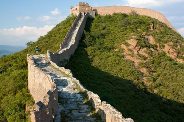 Paisaje veraniego de la sección Jinshanling de la Gran Muralla