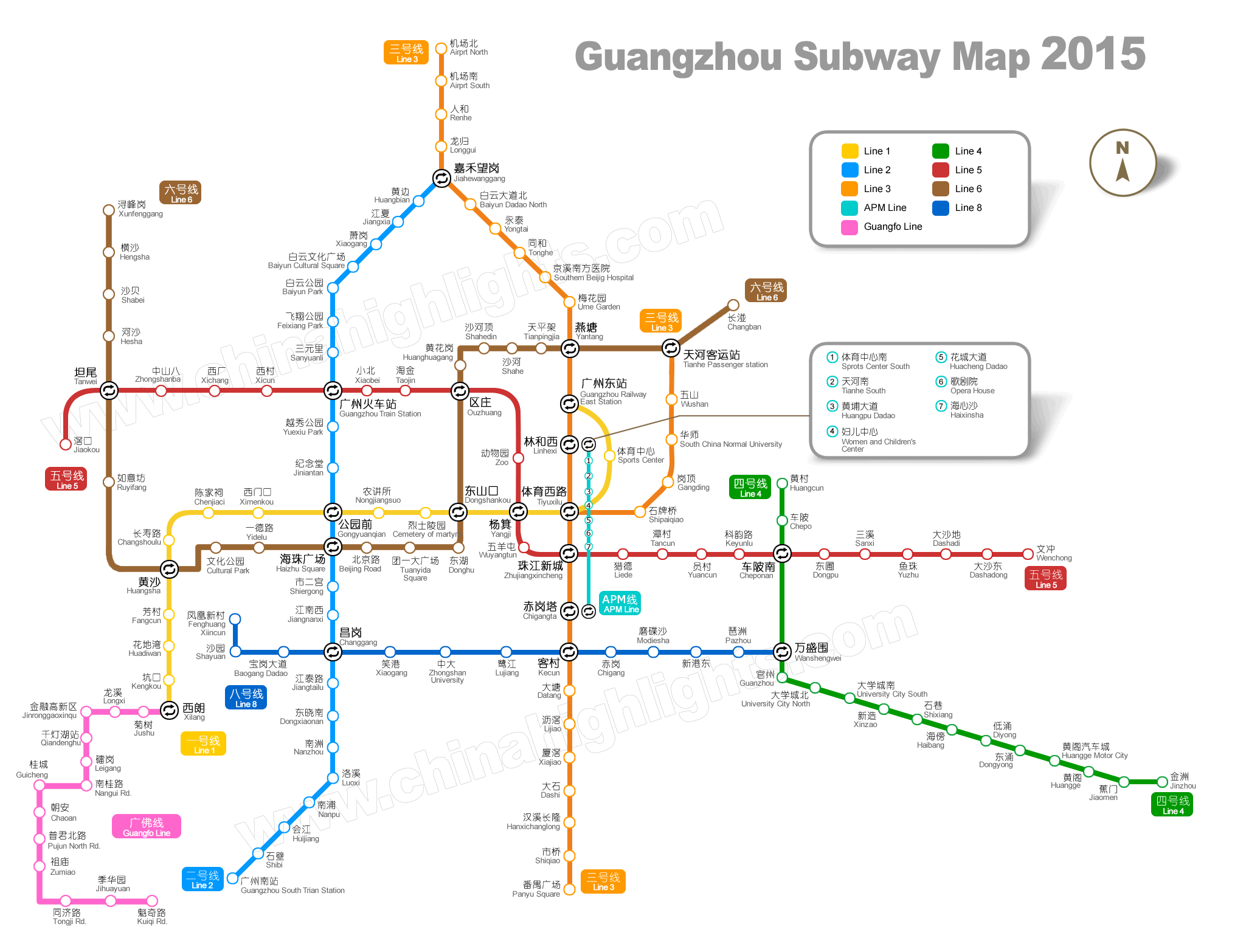 Карта метро гуанчжоу на русском языке