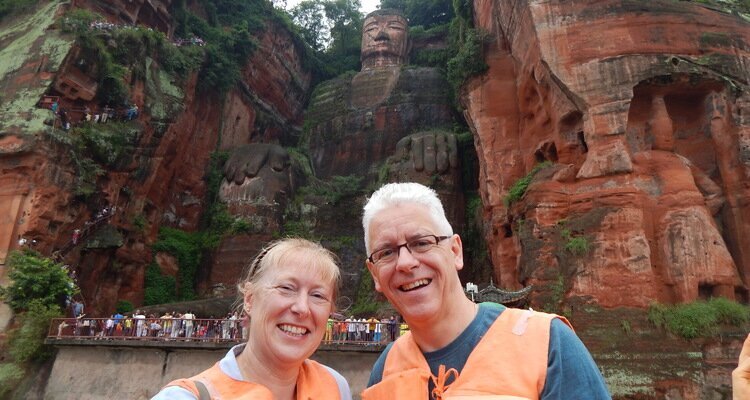 Boat tour of Leshan Giant Buddha