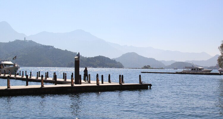 Beautiful pier in Sun Moon Lake