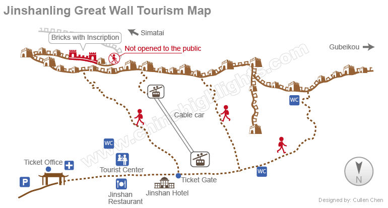 jinshanling tourism map