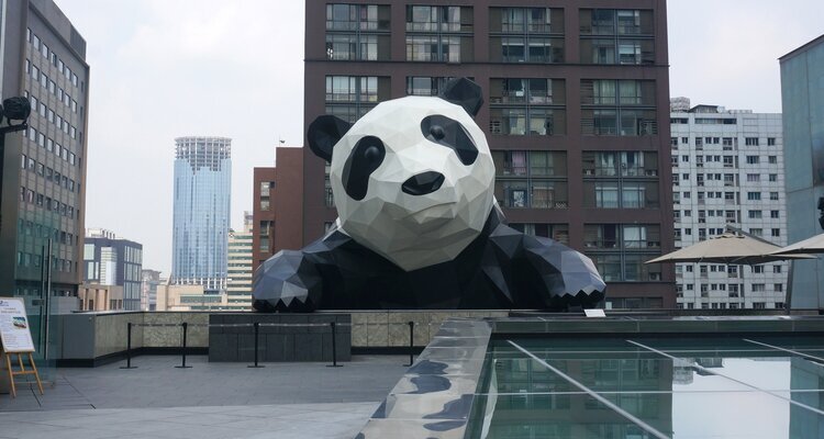 Chunxi Road, the IFS Climbing Panda