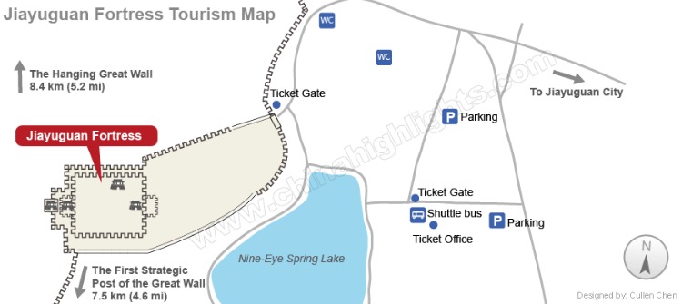 Jiayuguan Great Wall Map
