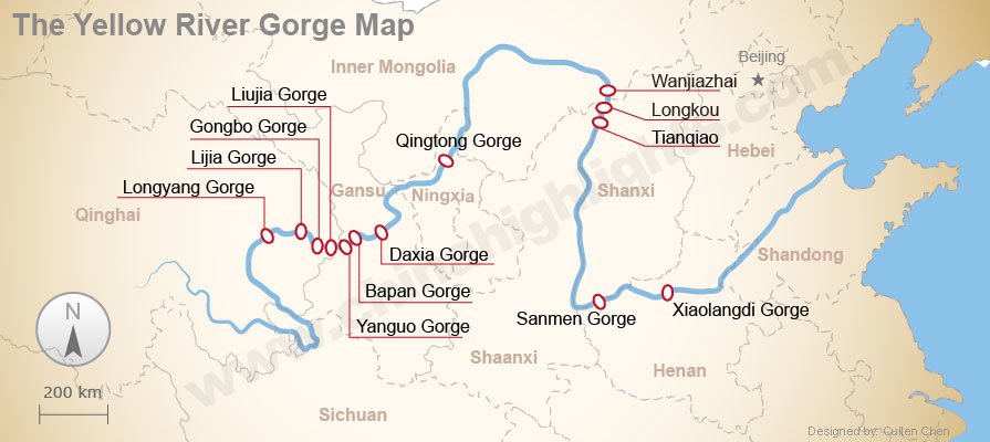 map of china yellow river 3 Most Useful Yellow River Maps Maps Of The Yellow River map of china yellow river