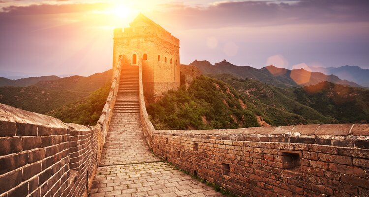 sunset at the Great Wall