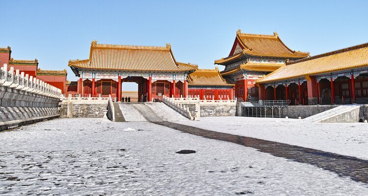 Snowy scenery of the Forbidden City