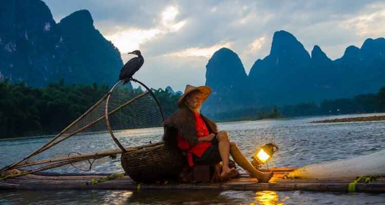 Witnessing Cormorant Fishing at Xingping Ancient Town Yangshuo