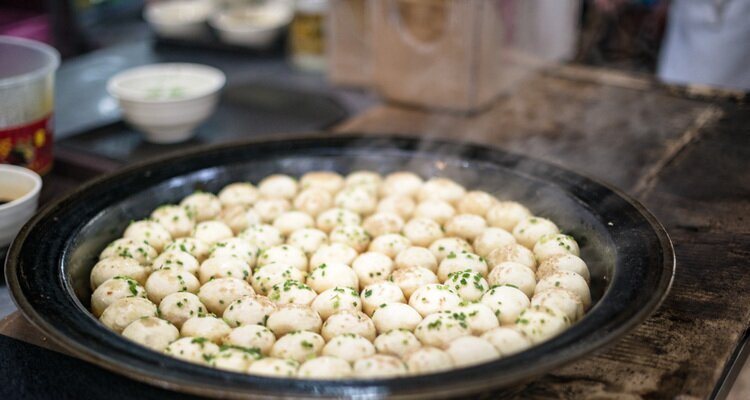 shengjian recién salidos de la sartén