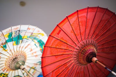 Ombrelli in carta di riso