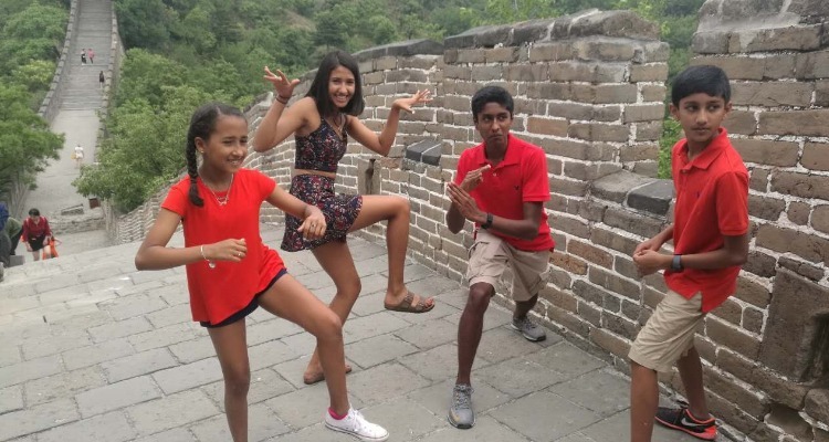 walking on the Great Wall