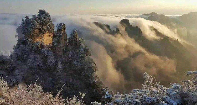 Zhangjiajie National Forest Park in winter season