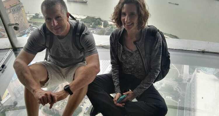 Nuestros clientes estuvieron en el mirador de la Torre Perla Oriental.