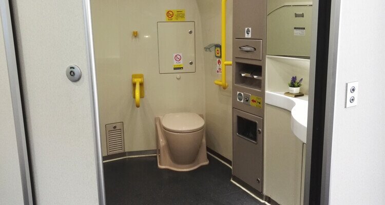 Toilets on high-speed train