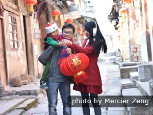 Zobaczysz wiele czerwonych lampionów podczas Chińskiego Nowego Roku'll see a lot of red lanterns during Chinese New Year