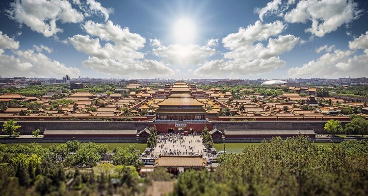 The panoramic view of the Forbidden City