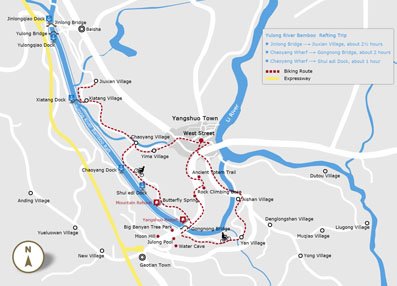 mappa del fiume yulong