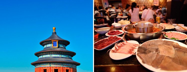 Templo de Cielo y el restaurante