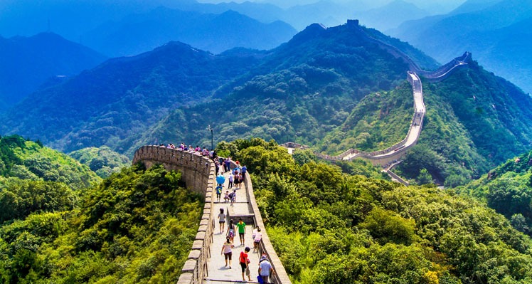 walking on the Great Wall