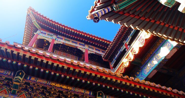 The intricate carvings, and splendid decorations that exemplify ancient Chinese architecture of Lama Temple