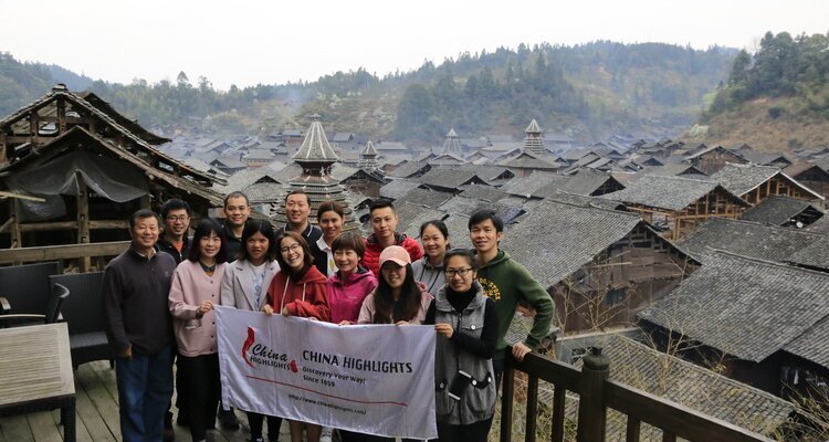 China Highlights team in Zhaoxing Dong Village