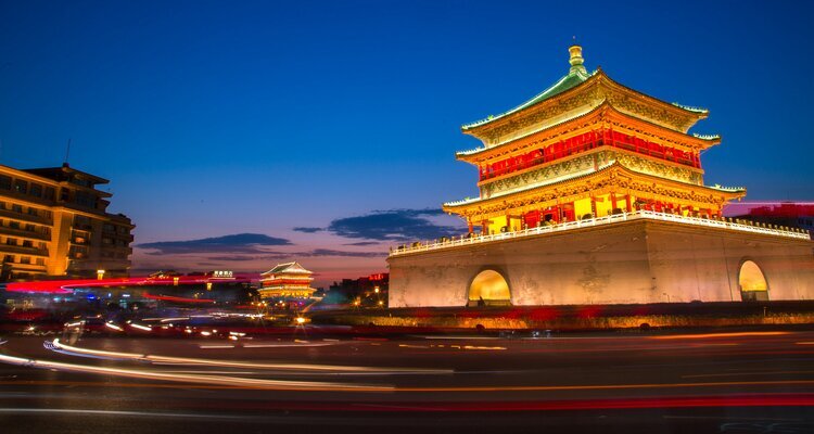 Bell Tower and nearby Drum Towers