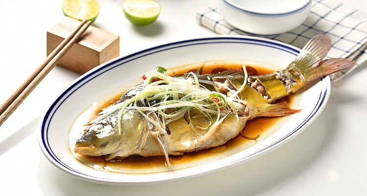 Steamed fish with slivers of ginger is an example of a mild and delicious traditional dish.