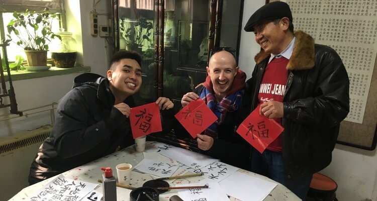 Our guests learned Chinese calligraphy 