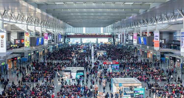 Waiting Hall of Beijing West during Public Holidays