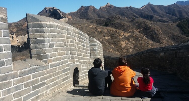 walking on the Great Wall
