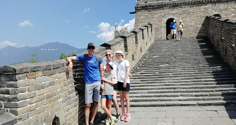 walking on the Great Wall