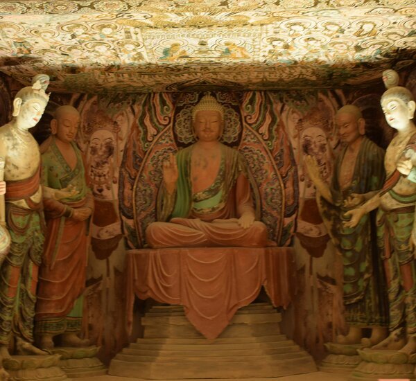 the Buddhas in the cave