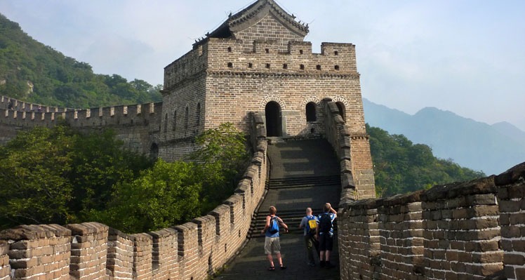 walking on the Great Wall