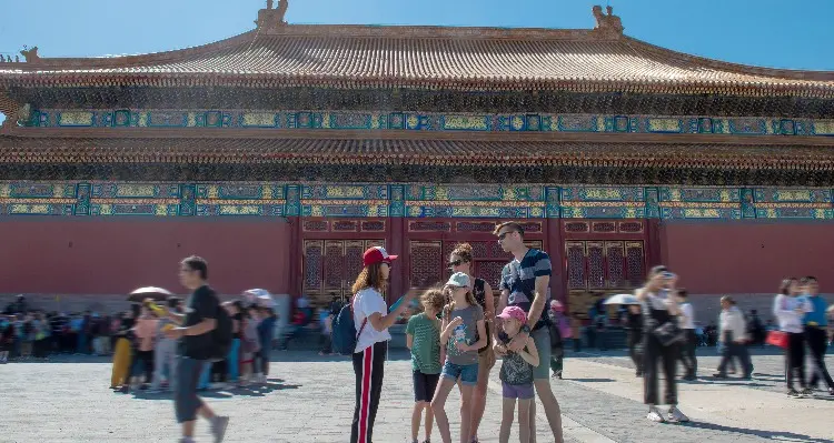 the family visit the Forbidden City