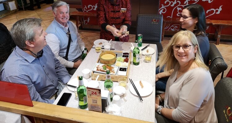 Nuestros clientes probaron el pato laqueado de Pekín.