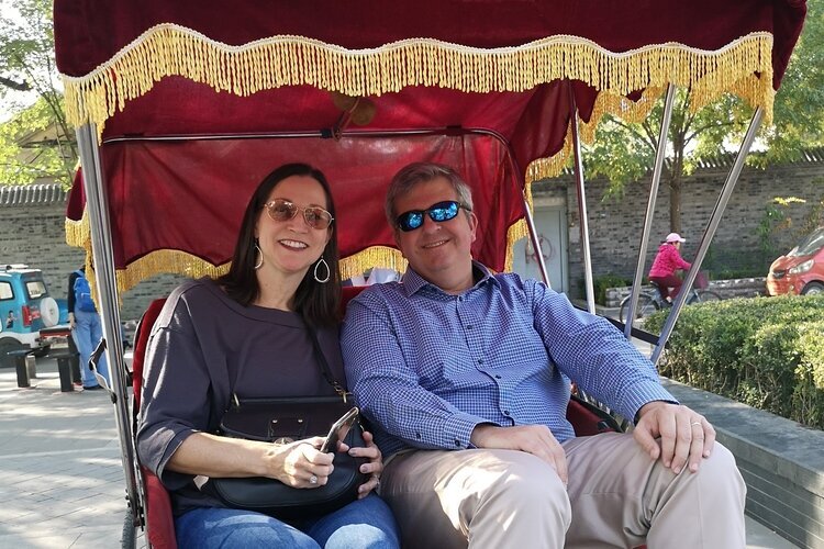 Our guests took a rickshaw.