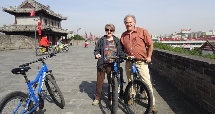 Our guests cycled on the City Wall