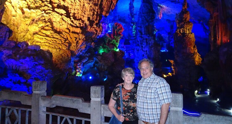 China Highlights' customers visited the Reed Flute Cave